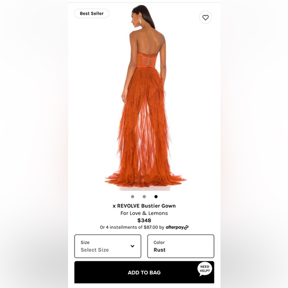 x REVOLVE BUSTIER GOWN size small - Picture 3 of 9